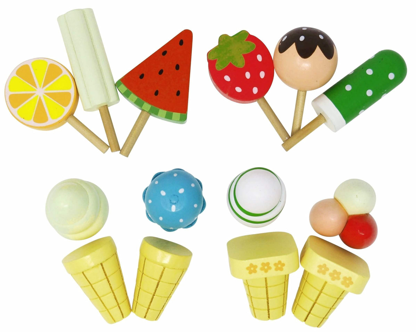 Wooden Magnetic Ice Cream & Popsicle Set