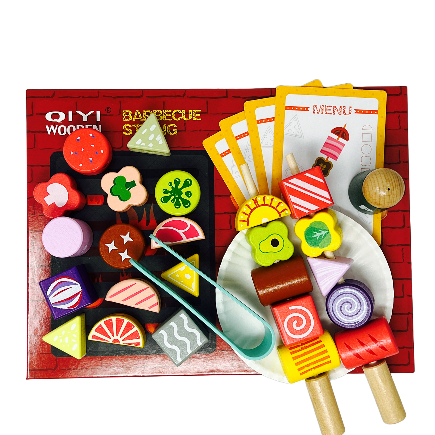 Wooden Night Market BBQ Skewer Play Set