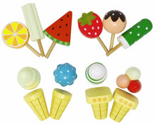Load image into Gallery viewer, Wooden Magnetic Ice Cream &amp; Popsicle Set
