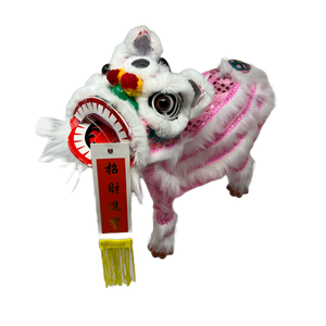 Lion Dance Marionette Puppet - Pink/White