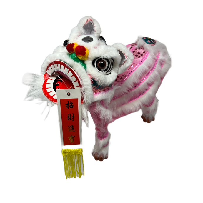 Lion Dance Marionette Puppet - Pink/White