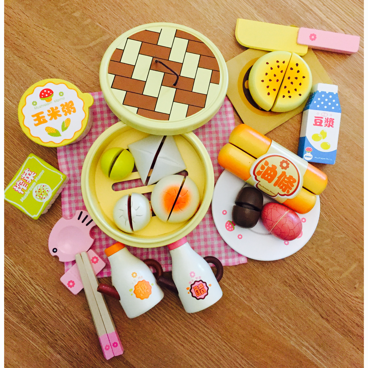 Asian Breakfast Deluxe Wooden Set