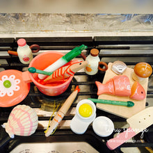 Load image into Gallery viewer, deluxe wooden hot pot set tiny sponge