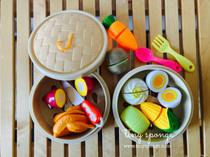deluxe dim sum and steamer lunch set tiny sponge
