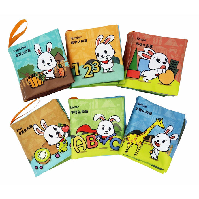 Crinkle & Squeaking Baby Basics Chinese Bilingual Soft Baby Book Set (6 Books)